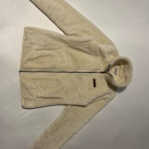 Cream Fleece Zip-Up Jacket